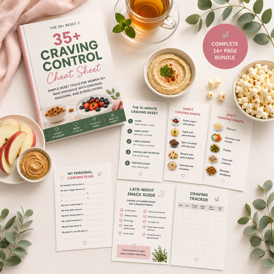 35+ Craving Control Cheat Sheet | Simple Reset Tools for Women 35+